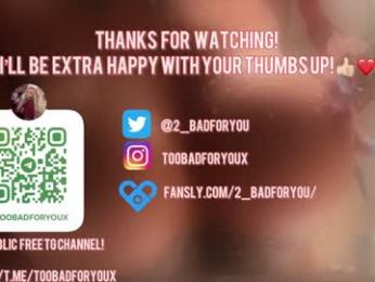 2badforyou chaturbate stream image, 21.03.2026 11:10
